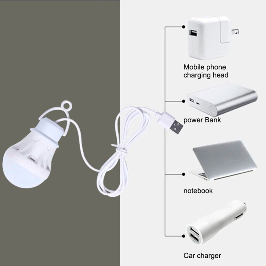 Светодиодная лампа c проводом USB