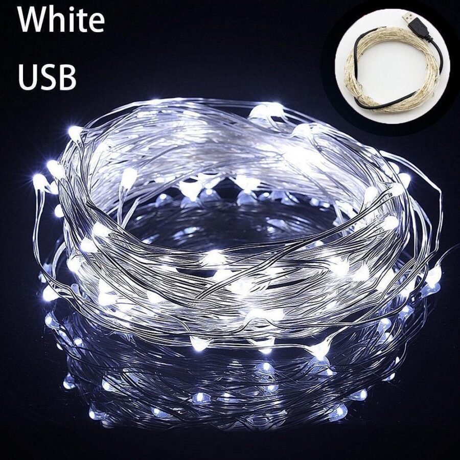 USB Гирлянда белая
