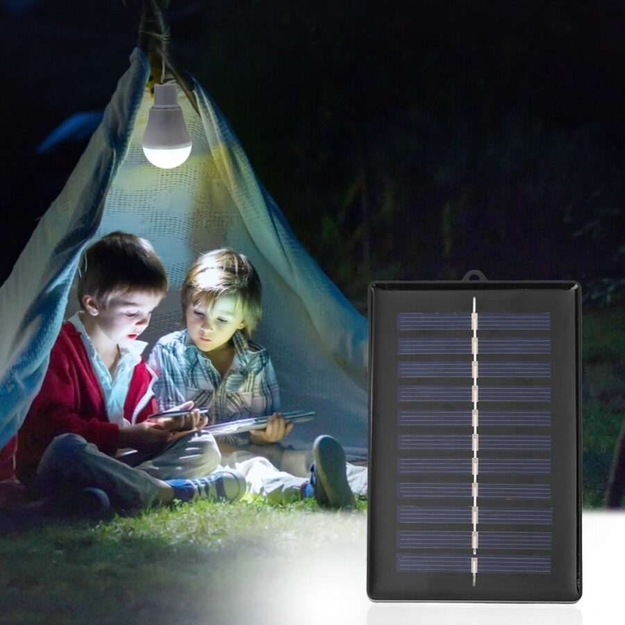 USB лампа со встроенным аккумуляторов и солнечной панелью
